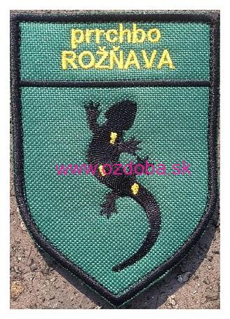 ZNAK VÝŠIVKA prchbo ROŽŇAVA ČIERNY