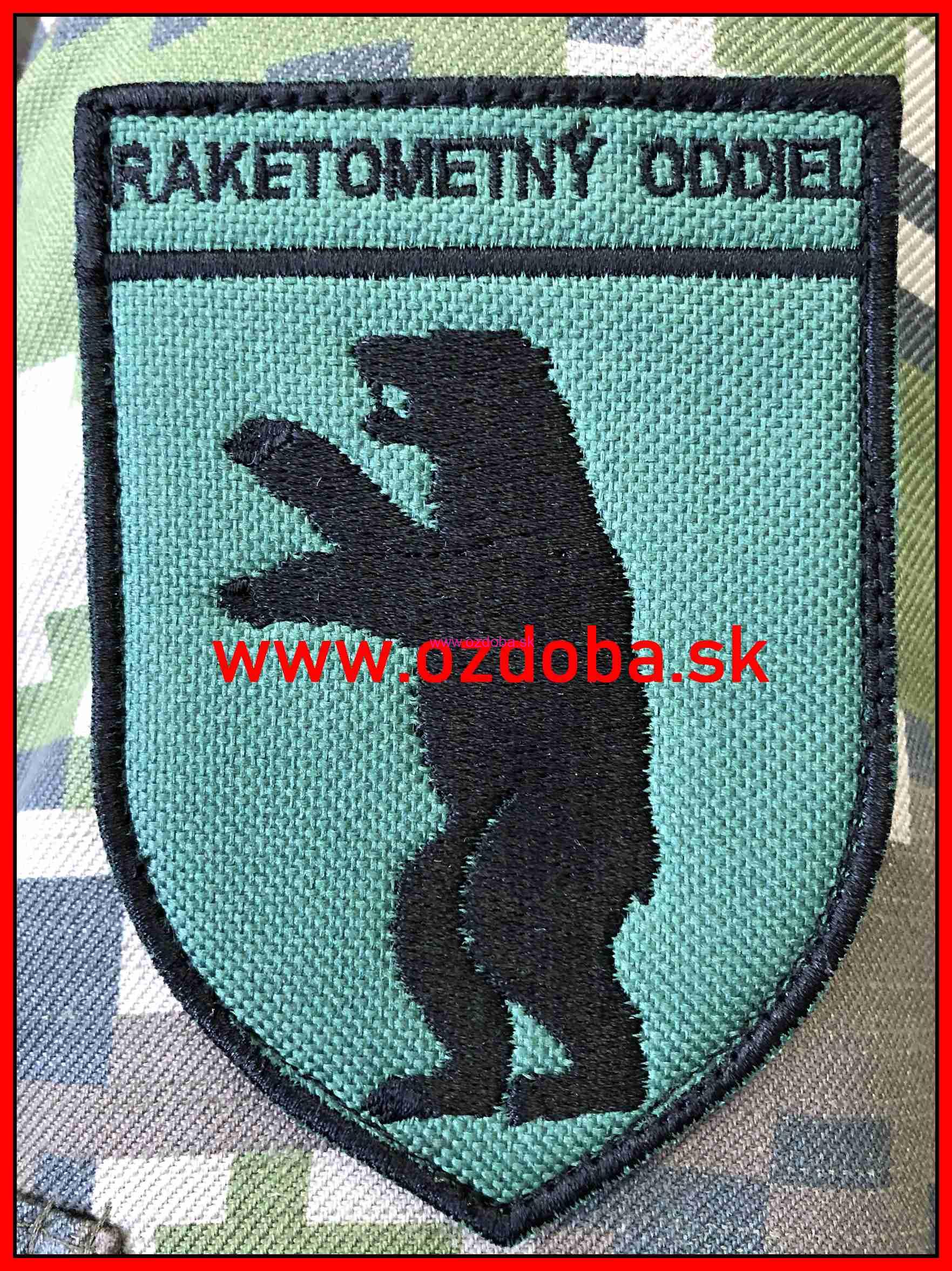 Znak raketometný oddiel ROŽŇAVA farebný