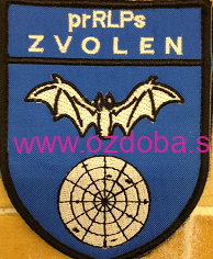 ZNAK VÝŠIVKA prRLPs ZVOLEN ČIERNY