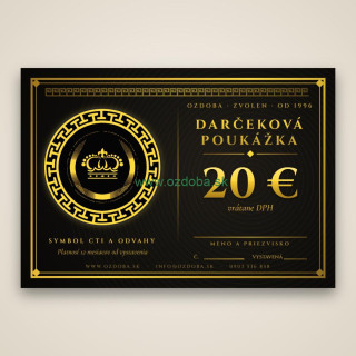 Darčeková poukážka OZDOBA 20 €